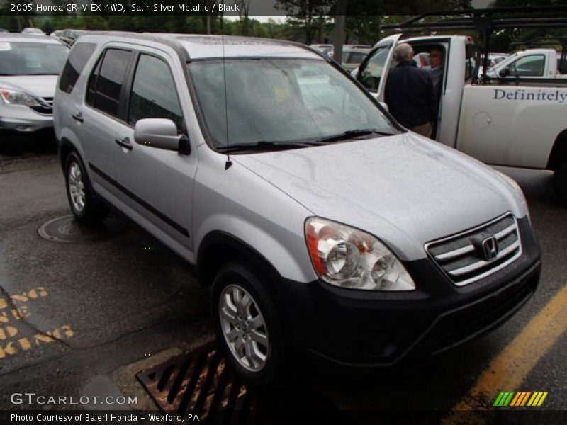 Satin Silver Metallic / Black 2005 Honda CR-V EX 4WD