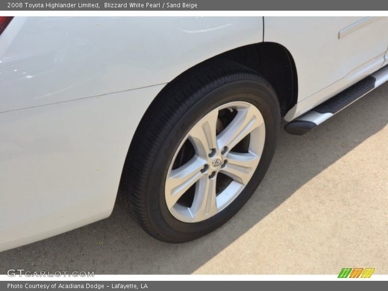 Blizzard White Pearl / Sand Beige 2008 Toyota Highlander Limited