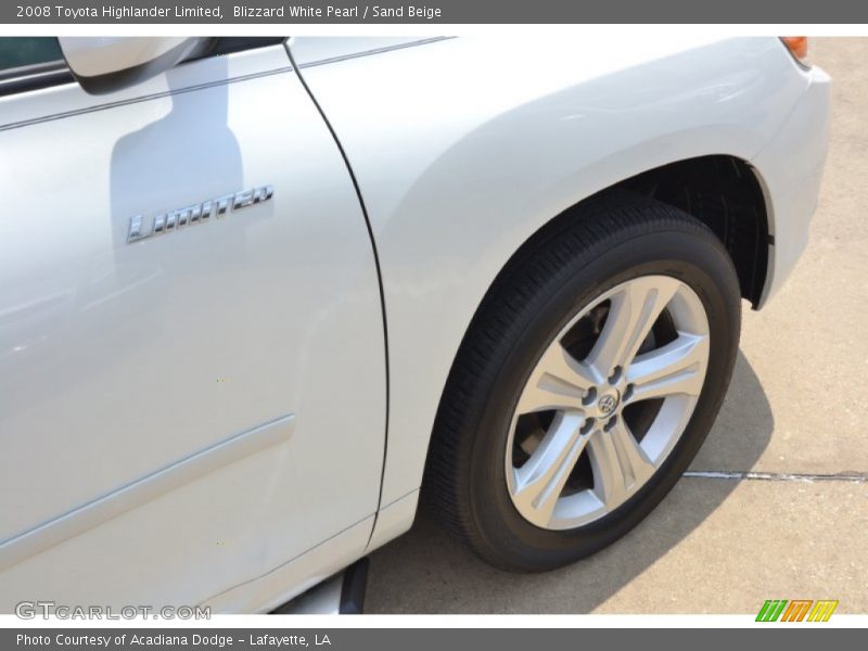 Blizzard White Pearl / Sand Beige 2008 Toyota Highlander Limited
