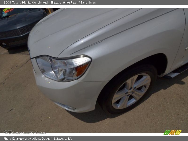 Blizzard White Pearl / Sand Beige 2008 Toyota Highlander Limited