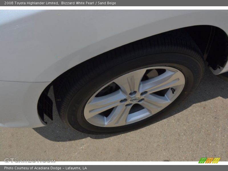 Blizzard White Pearl / Sand Beige 2008 Toyota Highlander Limited