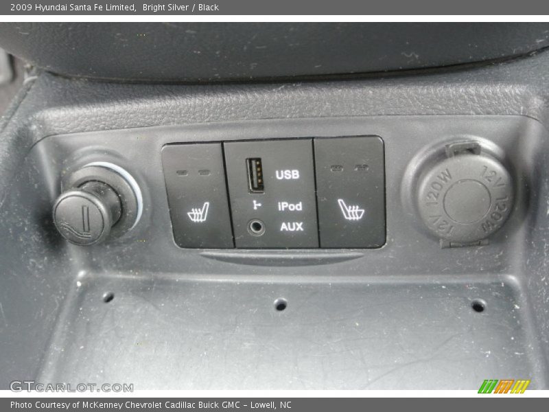 Bright Silver / Black 2009 Hyundai Santa Fe Limited