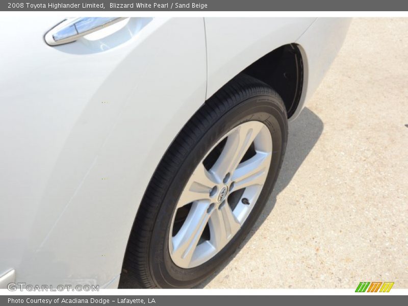 Blizzard White Pearl / Sand Beige 2008 Toyota Highlander Limited