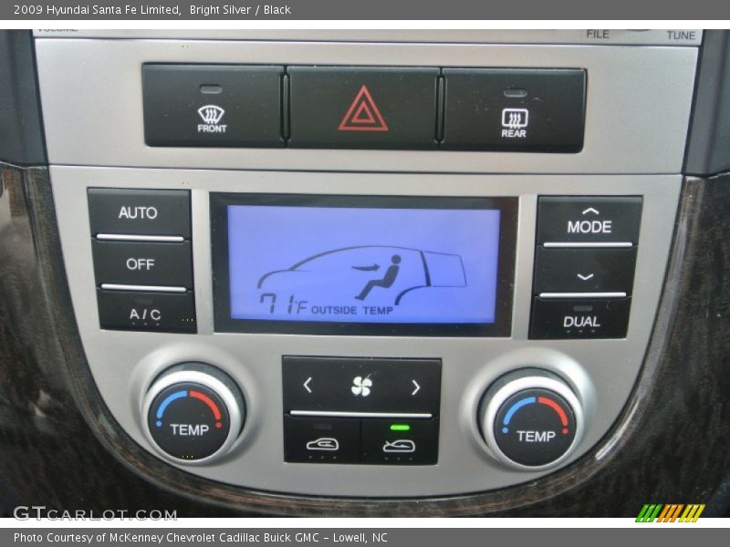 Bright Silver / Black 2009 Hyundai Santa Fe Limited