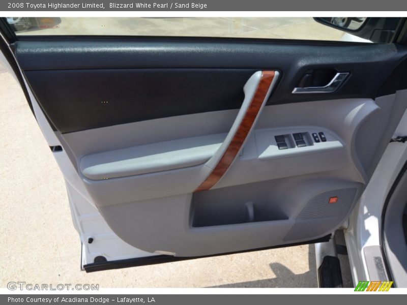 Blizzard White Pearl / Sand Beige 2008 Toyota Highlander Limited