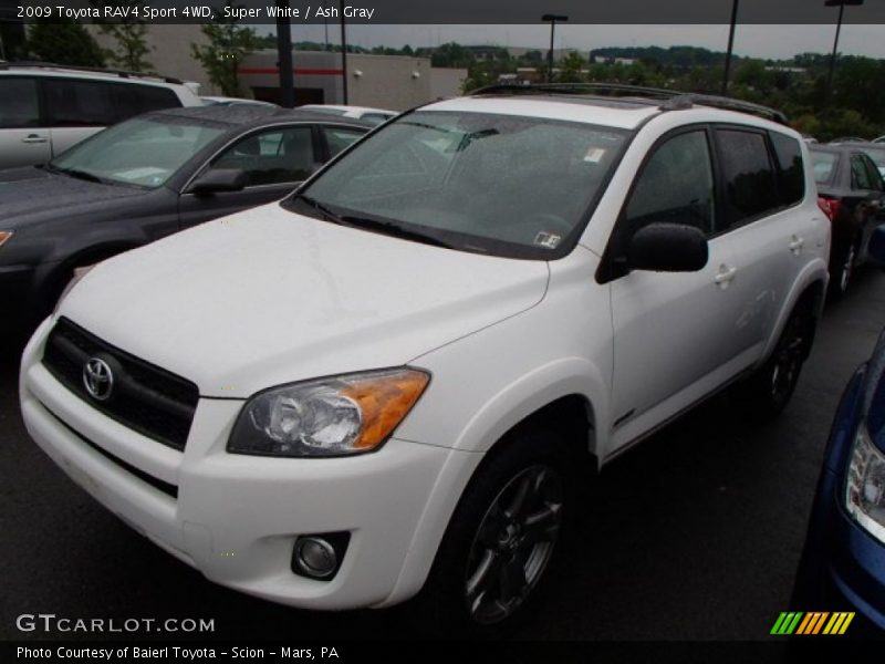 Super White / Ash Gray 2009 Toyota RAV4 Sport 4WD