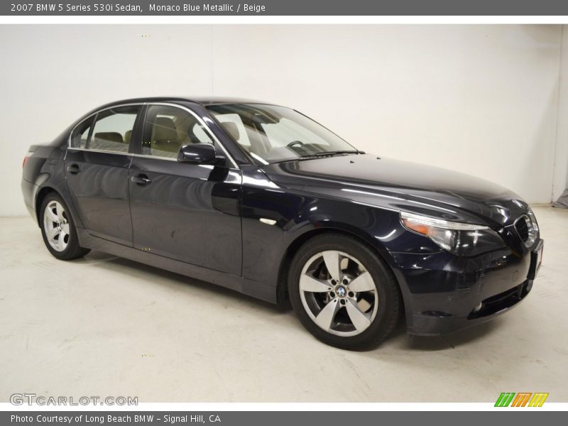 Monaco Blue Metallic / Beige 2007 BMW 5 Series 530i Sedan
