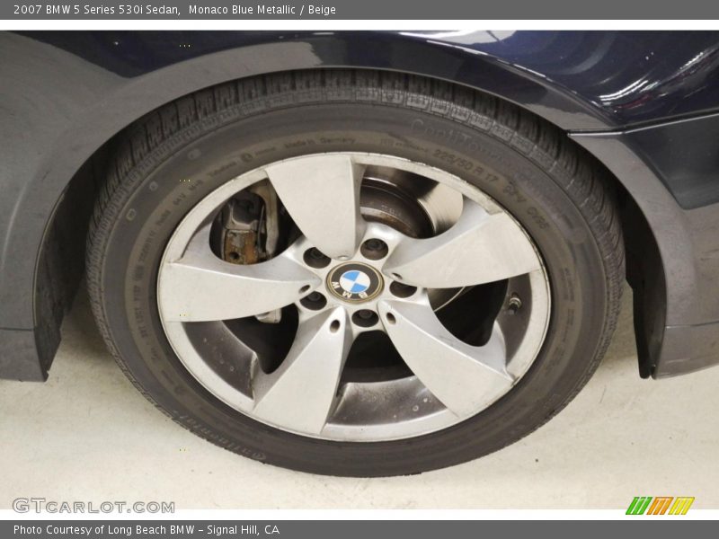 Monaco Blue Metallic / Beige 2007 BMW 5 Series 530i Sedan
