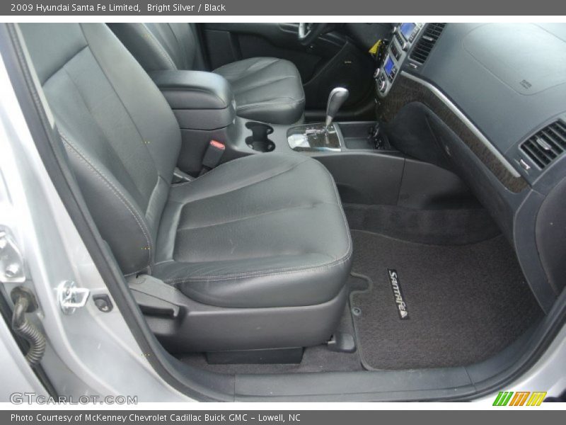 Bright Silver / Black 2009 Hyundai Santa Fe Limited