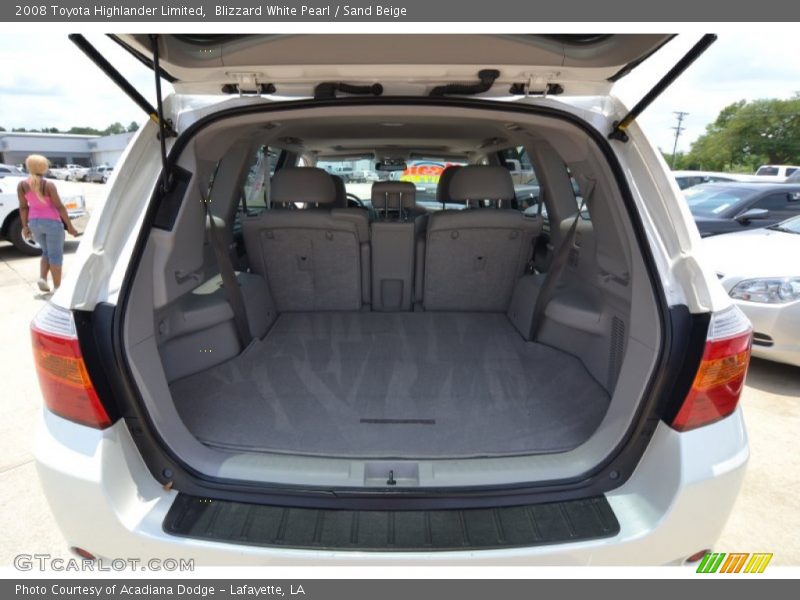 Blizzard White Pearl / Sand Beige 2008 Toyota Highlander Limited