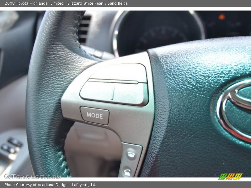 Blizzard White Pearl / Sand Beige 2008 Toyota Highlander Limited