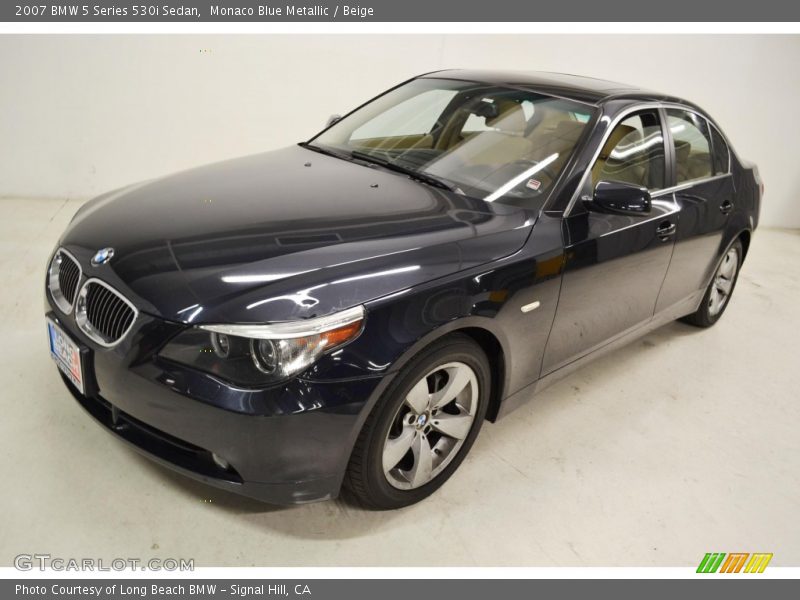 Monaco Blue Metallic / Beige 2007 BMW 5 Series 530i Sedan