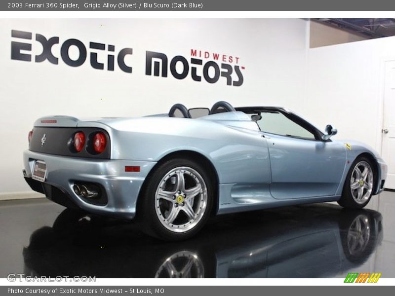 Grigio Alloy (Silver) / Blu Scuro (Dark Blue) 2003 Ferrari 360 Spider