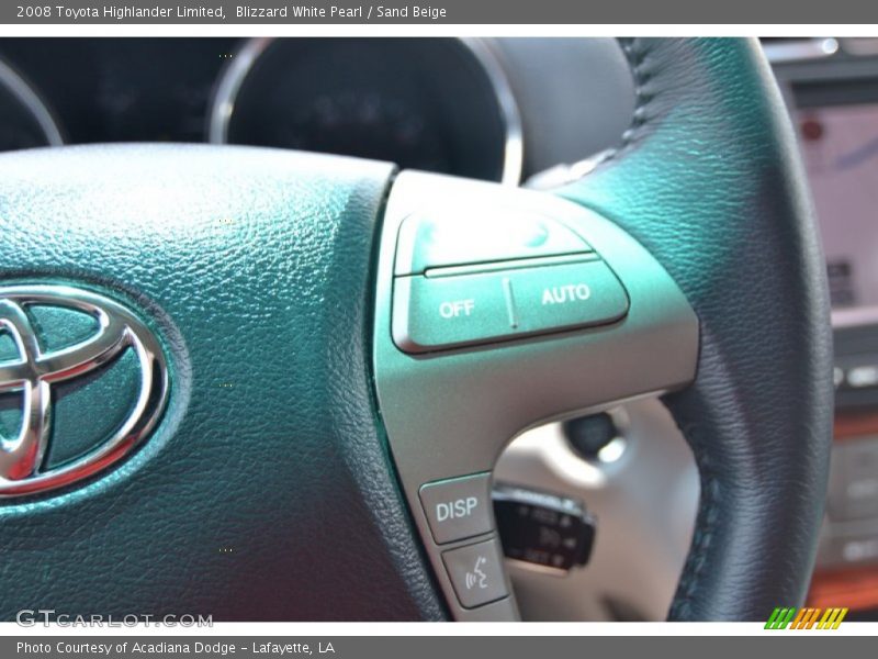 Blizzard White Pearl / Sand Beige 2008 Toyota Highlander Limited