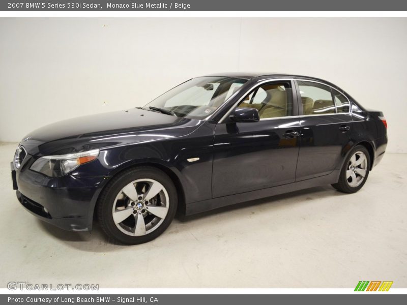 Monaco Blue Metallic / Beige 2007 BMW 5 Series 530i Sedan