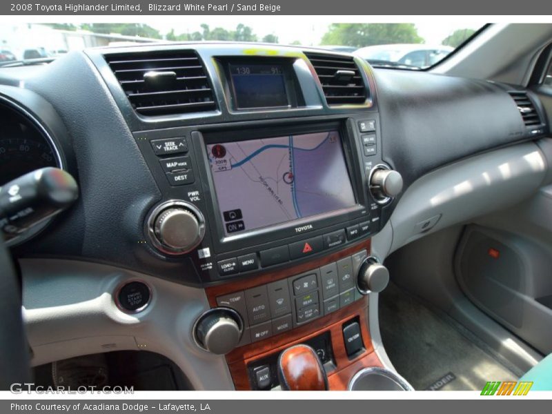 Blizzard White Pearl / Sand Beige 2008 Toyota Highlander Limited