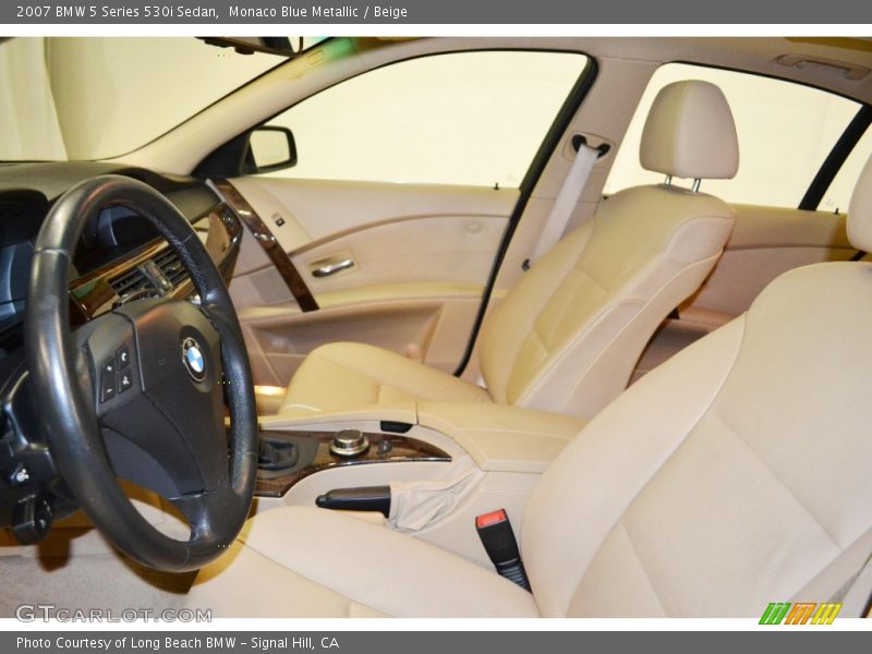 Monaco Blue Metallic / Beige 2007 BMW 5 Series 530i Sedan