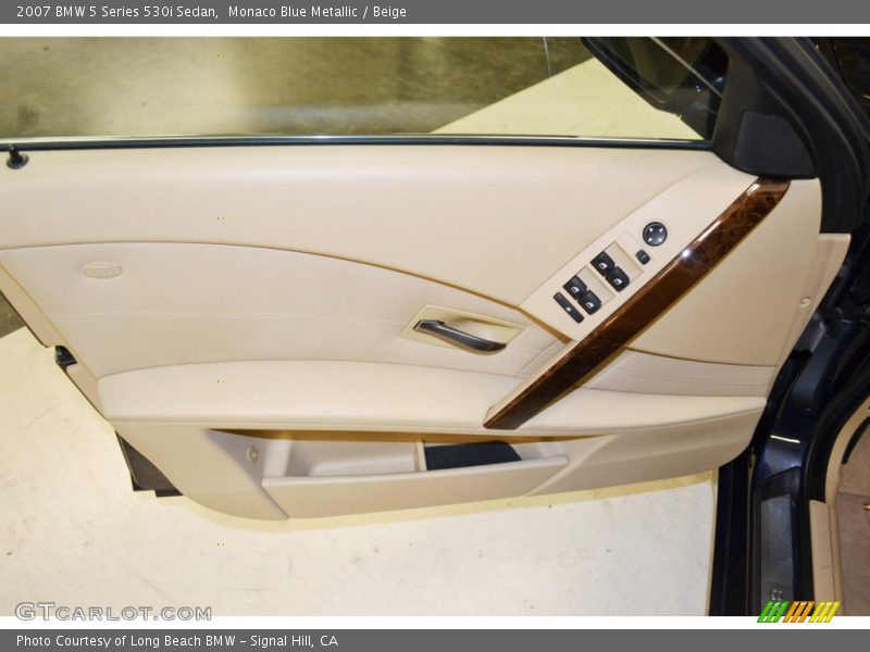 Monaco Blue Metallic / Beige 2007 BMW 5 Series 530i Sedan