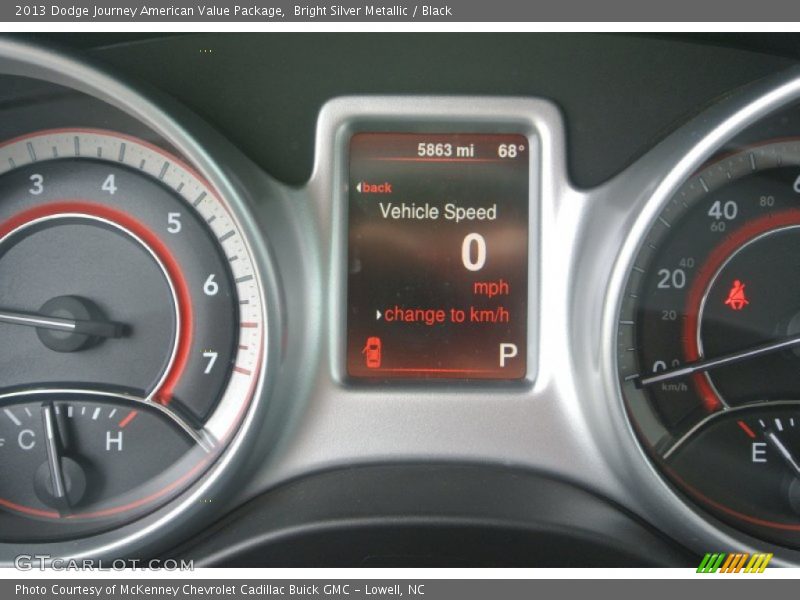 Bright Silver Metallic / Black 2013 Dodge Journey American Value Package