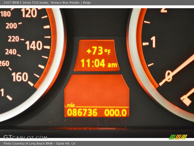 Monaco Blue Metallic / Beige 2007 BMW 5 Series 530i Sedan