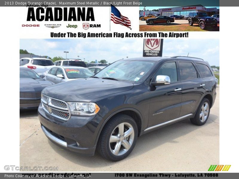 Maximum Steel Metallic / Black/Light Frost Beige 2013 Dodge Durango Citadel