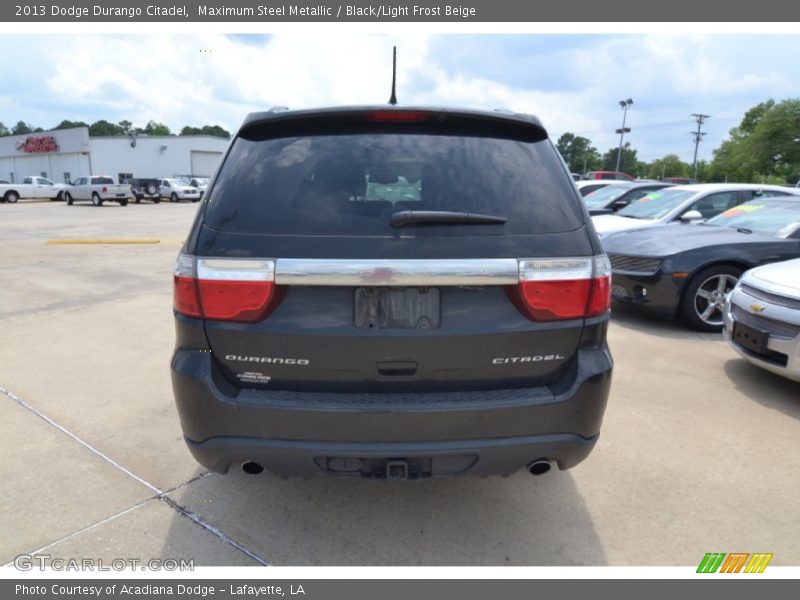 Maximum Steel Metallic / Black/Light Frost Beige 2013 Dodge Durango Citadel