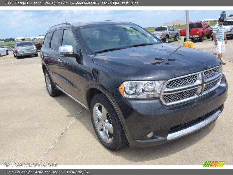 Maximum Steel Metallic / Black/Light Frost Beige 2013 Dodge Durango Citadel