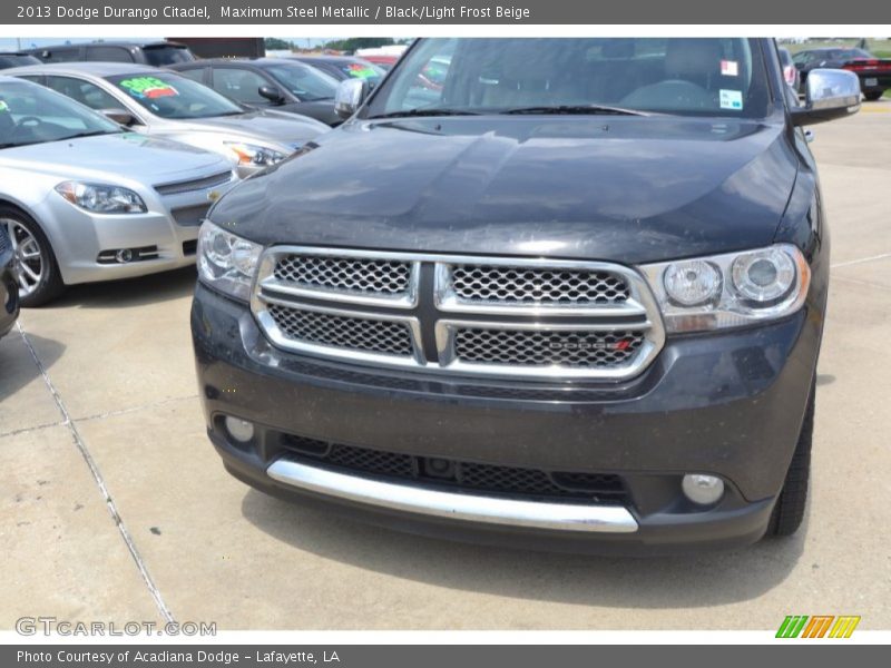 Maximum Steel Metallic / Black/Light Frost Beige 2013 Dodge Durango Citadel