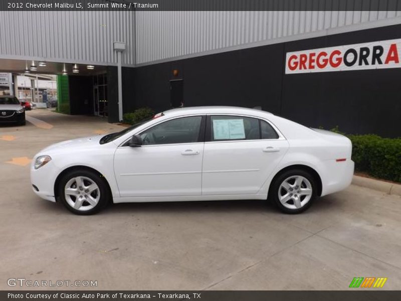 Summit White / Titanium 2012 Chevrolet Malibu LS