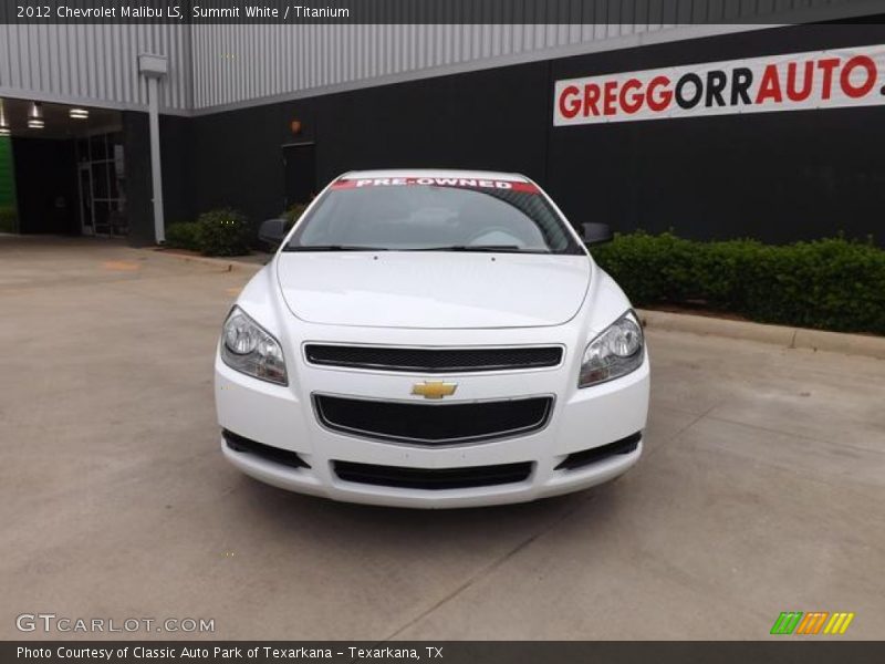 Summit White / Titanium 2012 Chevrolet Malibu LS