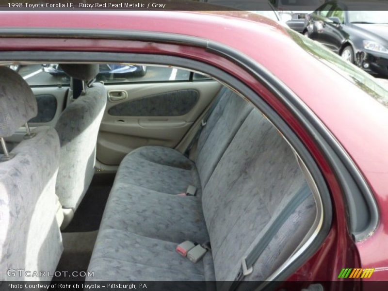 Ruby Red Pearl Metallic / Gray 1998 Toyota Corolla LE