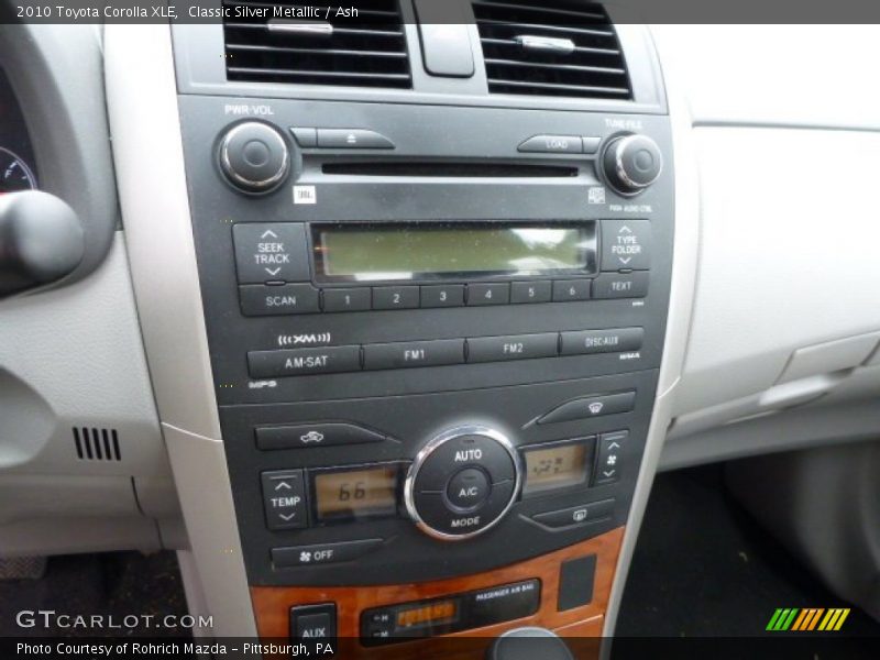 Classic Silver Metallic / Ash 2010 Toyota Corolla XLE