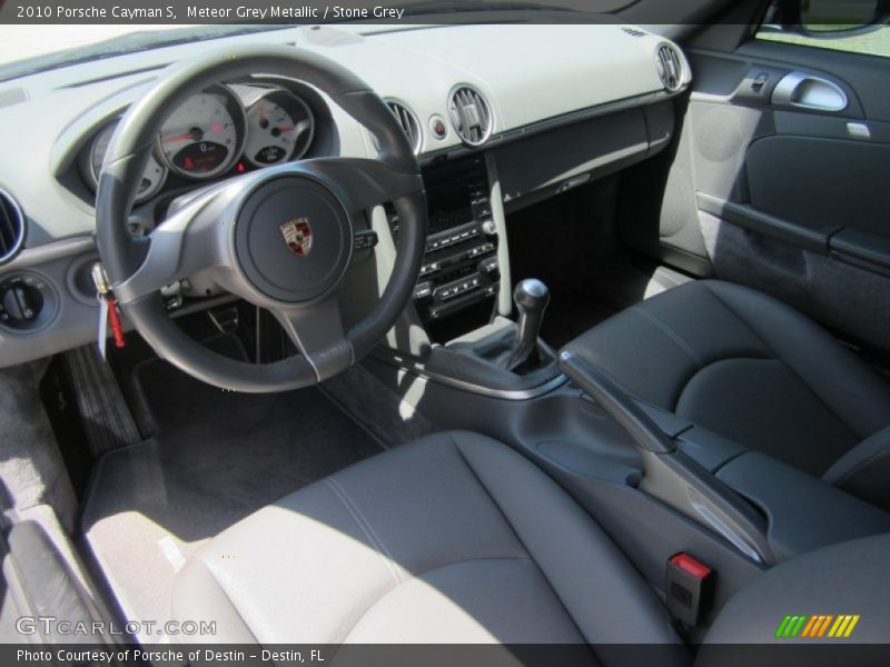 Meteor Grey Metallic / Stone Grey 2010 Porsche Cayman S