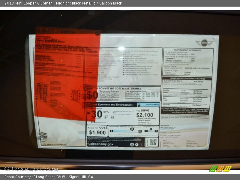 Midnight Black Metallic / Carbon Black 2013 Mini Cooper Clubman