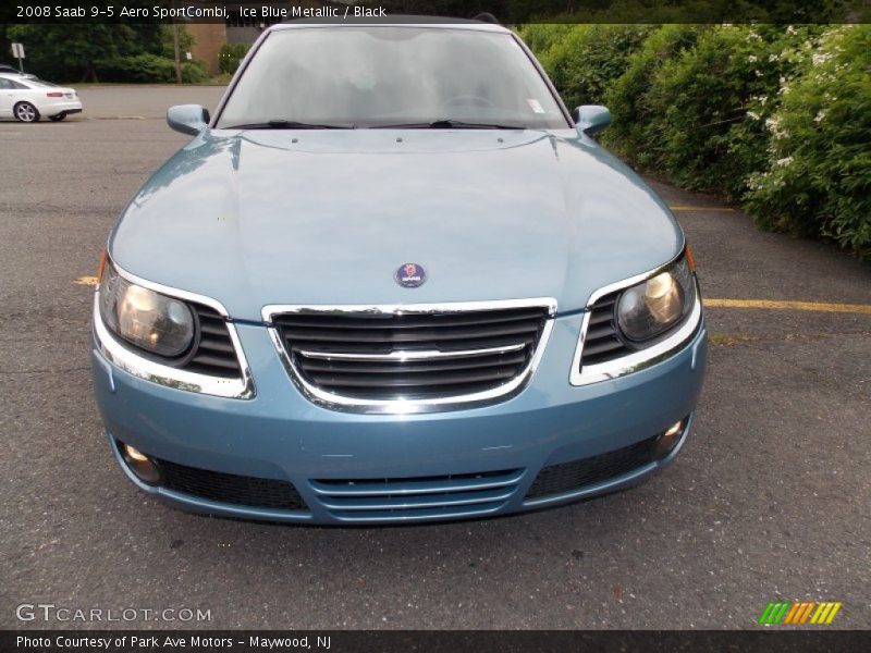 Ice Blue Metallic / Black 2008 Saab 9-5 Aero SportCombi