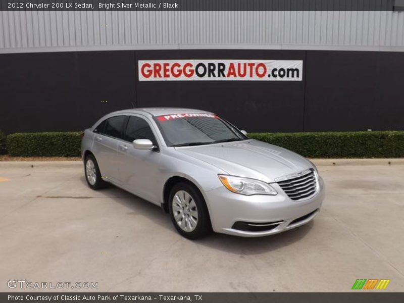 Bright Silver Metallic / Black 2012 Chrysler 200 LX Sedan