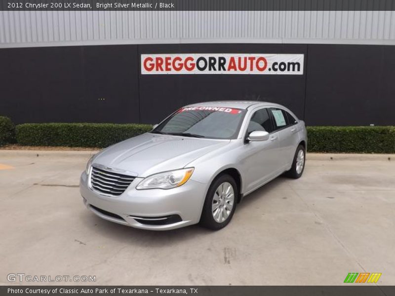 Bright Silver Metallic / Black 2012 Chrysler 200 LX Sedan