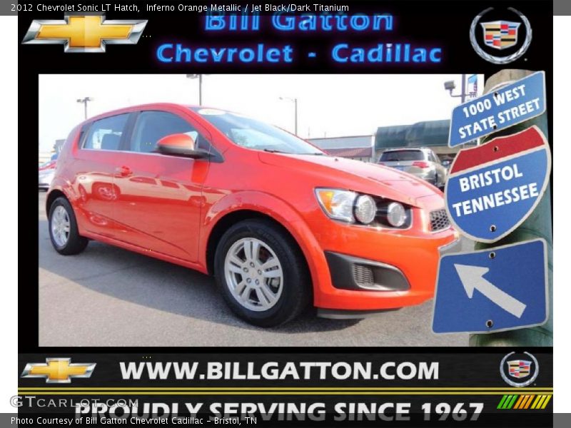 Inferno Orange Metallic / Jet Black/Dark Titanium 2012 Chevrolet Sonic LT Hatch