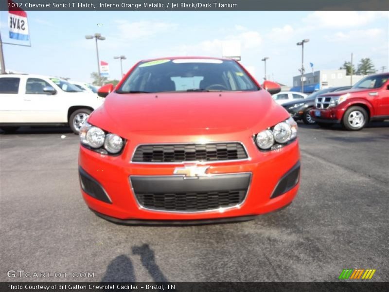 Inferno Orange Metallic / Jet Black/Dark Titanium 2012 Chevrolet Sonic LT Hatch