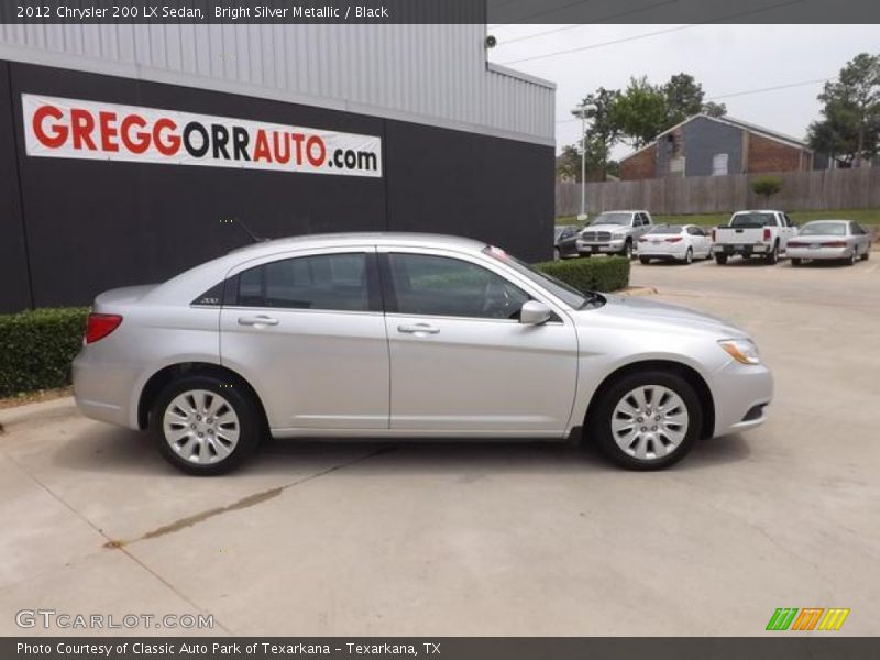 Bright Silver Metallic / Black 2012 Chrysler 200 LX Sedan