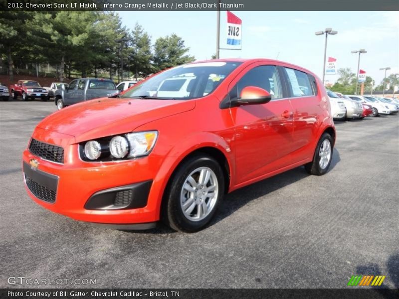 Inferno Orange Metallic / Jet Black/Dark Titanium 2012 Chevrolet Sonic LT Hatch
