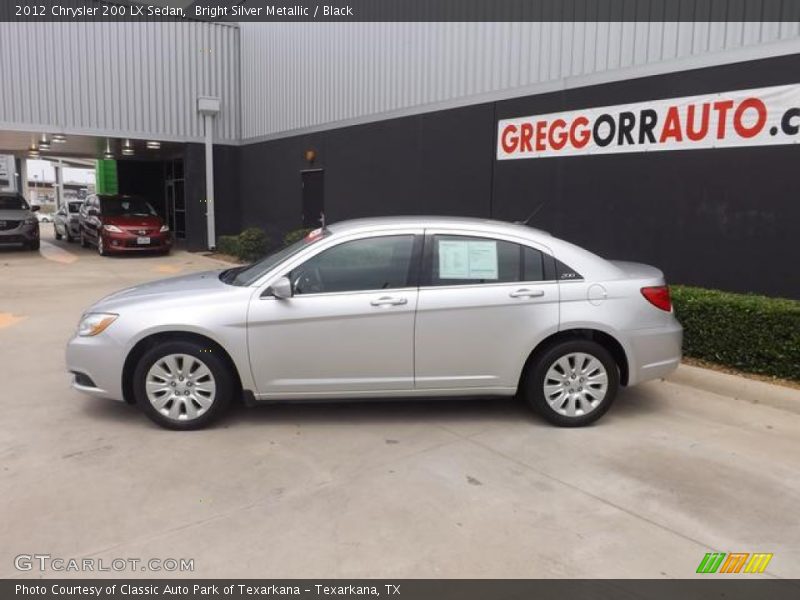 Bright Silver Metallic / Black 2012 Chrysler 200 LX Sedan
