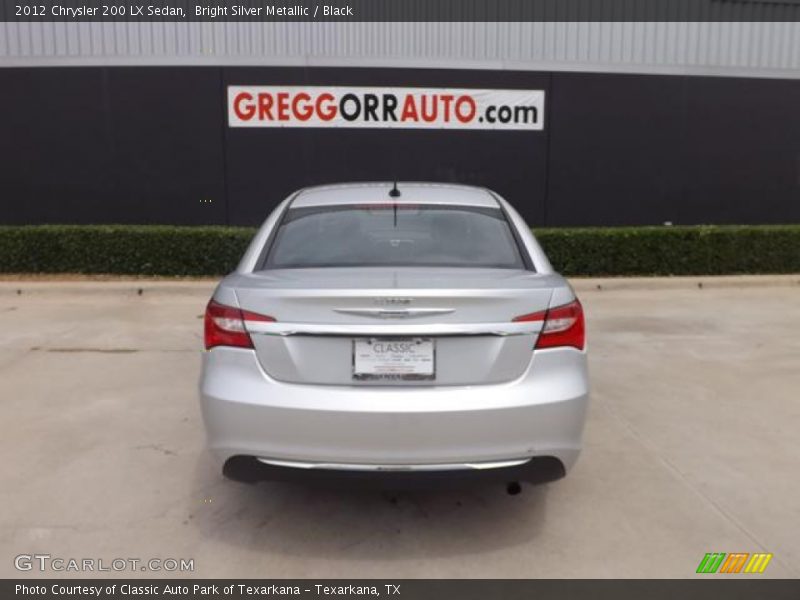 Bright Silver Metallic / Black 2012 Chrysler 200 LX Sedan