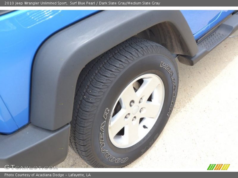 Surf Blue Pearl / Dark Slate Gray/Medium Slate Gray 2010 Jeep Wrangler Unlimited Sport