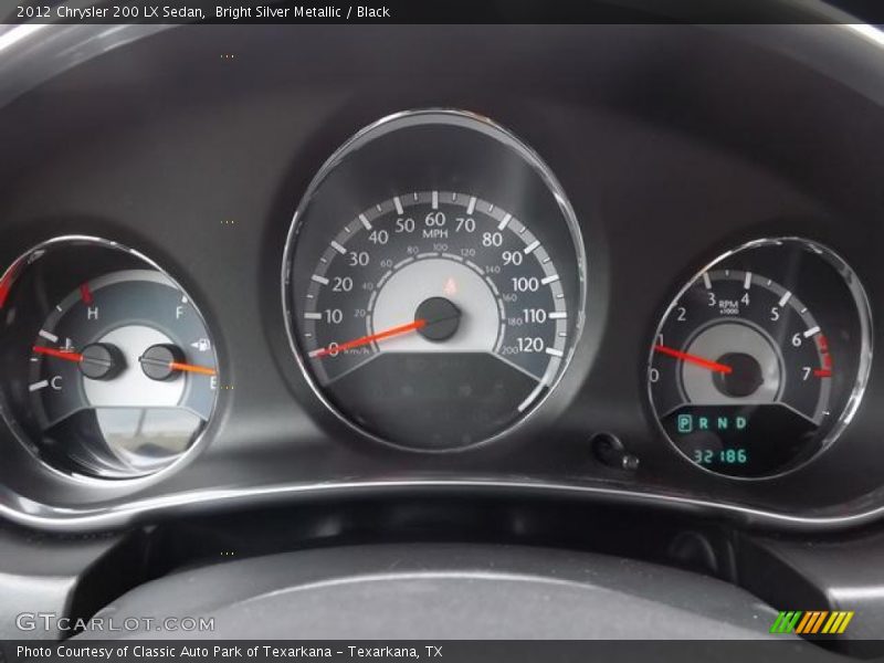 Bright Silver Metallic / Black 2012 Chrysler 200 LX Sedan