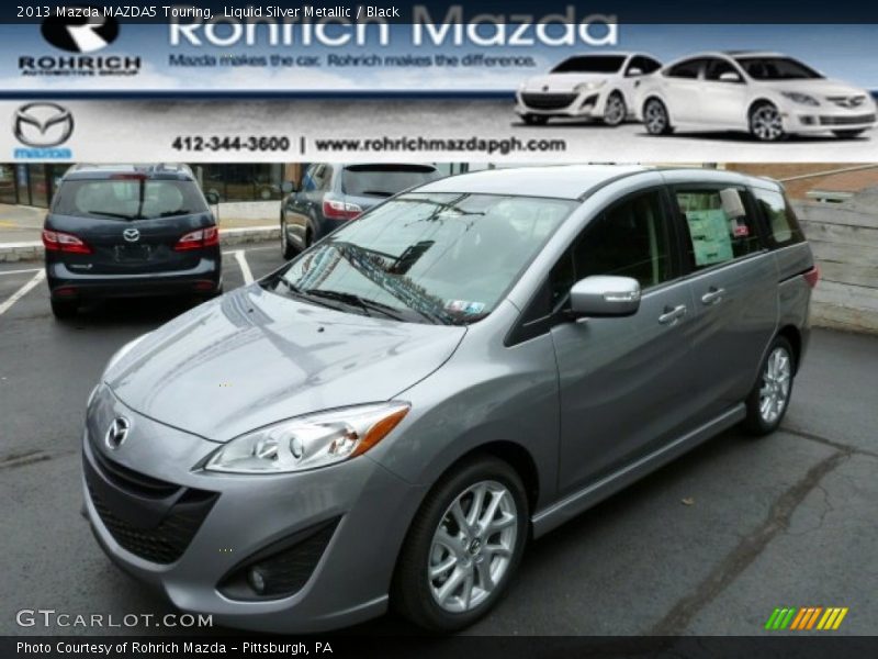 Liquid Silver Metallic / Black 2013 Mazda MAZDA5 Touring