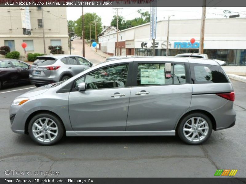 Liquid Silver Metallic / Black 2013 Mazda MAZDA5 Touring