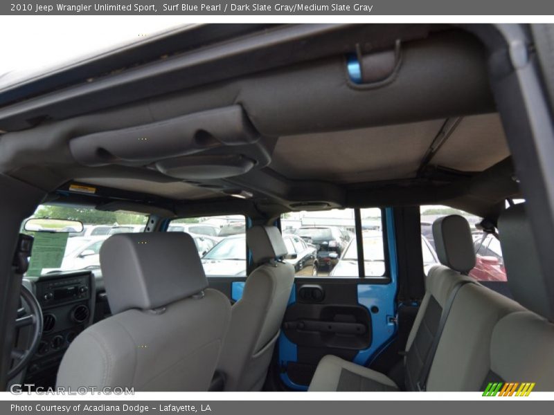 Surf Blue Pearl / Dark Slate Gray/Medium Slate Gray 2010 Jeep Wrangler Unlimited Sport