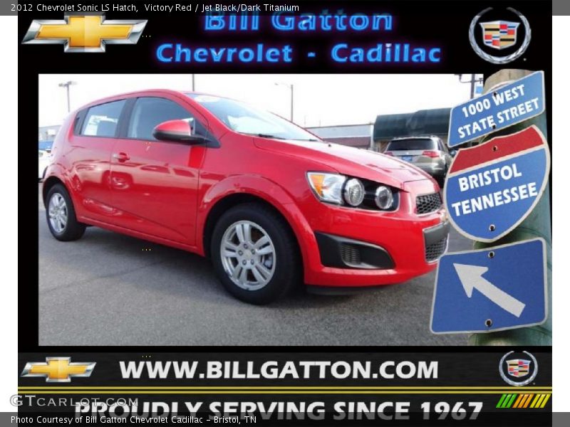 Victory Red / Jet Black/Dark Titanium 2012 Chevrolet Sonic LS Hatch