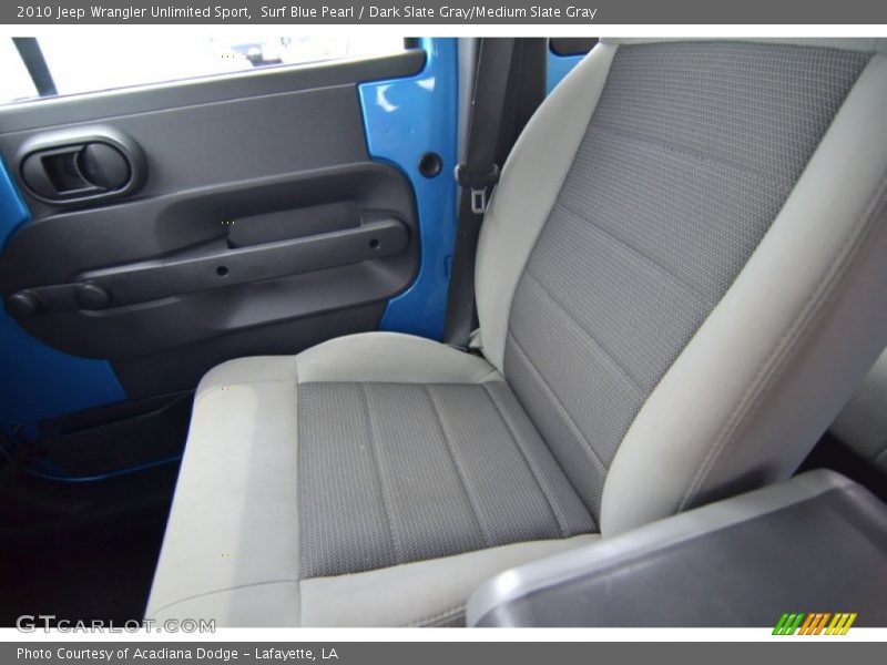 Surf Blue Pearl / Dark Slate Gray/Medium Slate Gray 2010 Jeep Wrangler Unlimited Sport